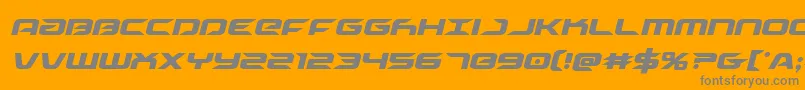 Drivecondital Font – Gray Fonts on Orange Background