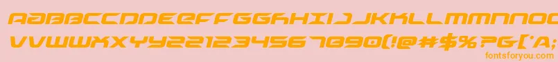 Drivecondital Font – Orange Fonts on Pink Background
