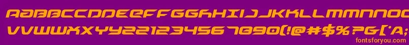 Drivecondital Font – Orange Fonts on Purple Background