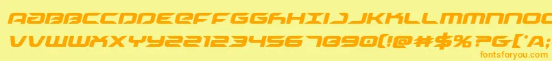 Drivecondital-fontti – oranssit fontit keltaisella taustalla