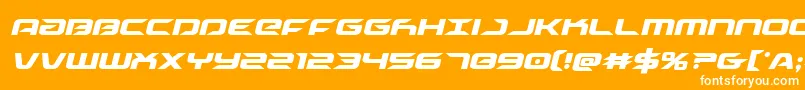 Шрифт Drivecondital – белые шрифты на оранжевом фоне