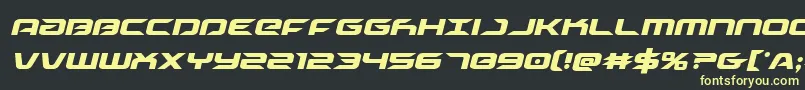 Шрифт Drivecondital – жёлтые шрифты на чёрном фоне