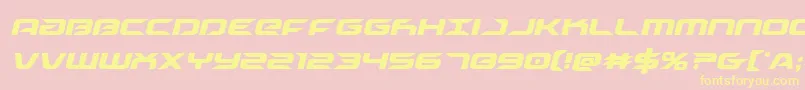 Шрифт Drivecondital – жёлтые шрифты на розовом фоне