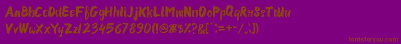 Susan Font – Brown Fonts on Purple Background