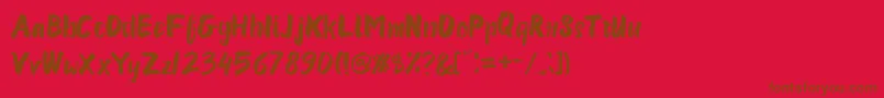 Susan Font – Brown Fonts on Red Background