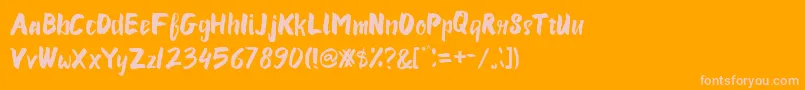 Susan Font – Pink Fonts on Orange Background