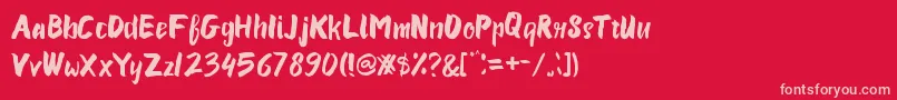 Susan Font – Pink Fonts on Red Background