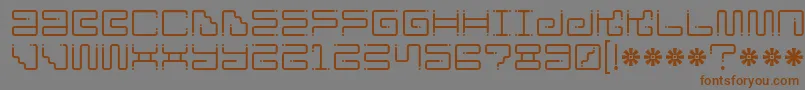 Iron Lounge Dots-fontti – ruskeat fontit harmaalla taustalla