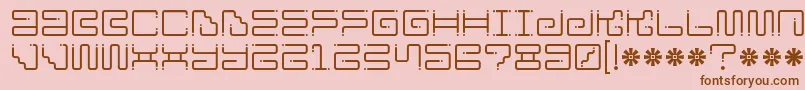 Шрифт Iron Lounge Dots – коричневые шрифты на розовом фоне