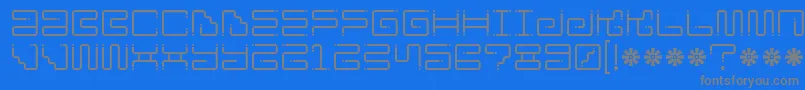 フォントIron Lounge Dots – 青い背景に灰色の文字