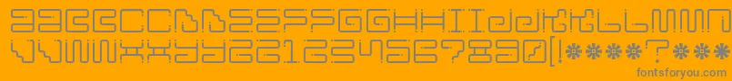 Iron Lounge Dots Font – Gray Fonts on Orange Background