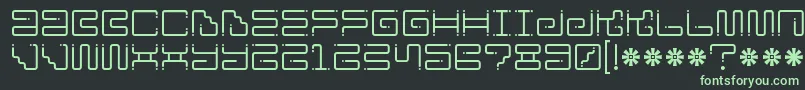 Iron Lounge Dots Font – Green Fonts on Black Background