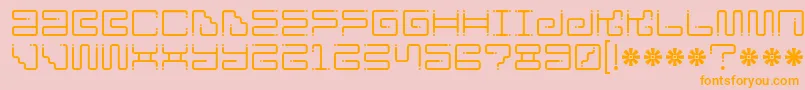 Iron Lounge Dots Font – Orange Fonts on Pink Background