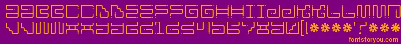 Iron Lounge Dots Font – Orange Fonts on Purple Background