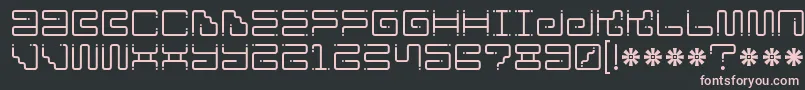 フォントIron Lounge Dots – 黒い背景にピンクのフォント