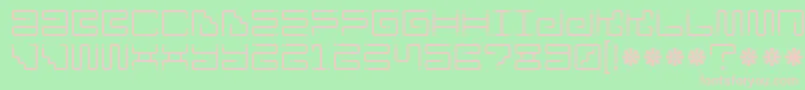 フォントIron Lounge Dots – 緑の背景にピンクのフォント