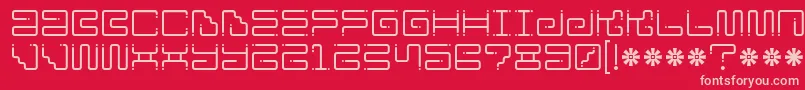 フォントIron Lounge Dots – 赤い背景にピンクのフォント