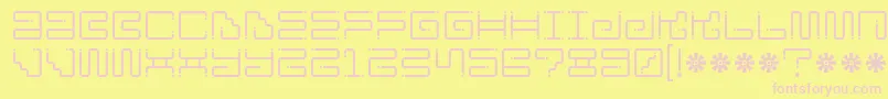 Iron Lounge Dots Font – Pink Fonts on Yellow Background