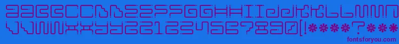 Шрифт Iron Lounge Dots – фиолетовые шрифты на синем фоне