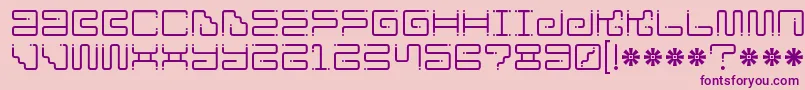 Шрифт Iron Lounge Dots – фиолетовые шрифты на розовом фоне