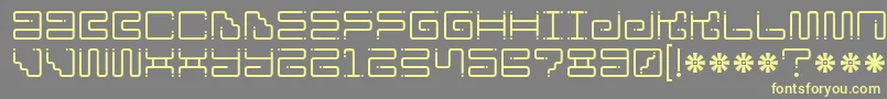 Iron Lounge Dots-fontti – keltaiset fontit harmaalla taustalla