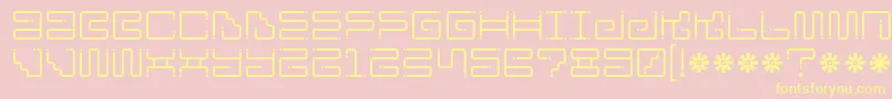 Шрифт Iron Lounge Dots – жёлтые шрифты на розовом фоне