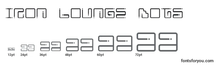Размеры шрифта Iron Lounge Dots