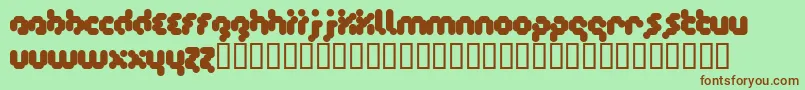 Timecode Font – Brown Fonts on Green Background