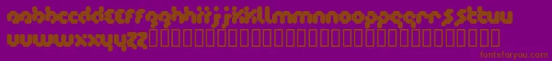 Timecode Font – Brown Fonts on Purple Background