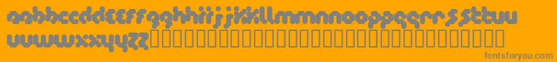 Timecode-Schriftart – Graue Schriften auf orangefarbenem Hintergrund