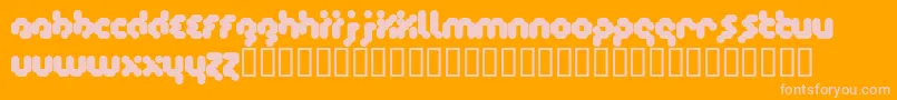 Timecode Font – Pink Fonts on Orange Background