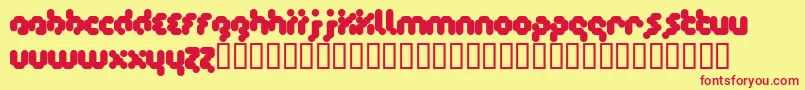 Timecode Font – Red Fonts on Yellow Background