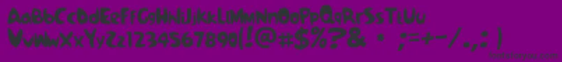 Samba-fontti – mustat fontit violetilla taustalla