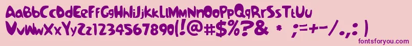 Samba Font – Purple Fonts on Pink Background