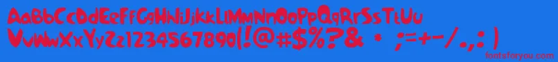 Шрифт Samba – красные шрифты на синем фоне