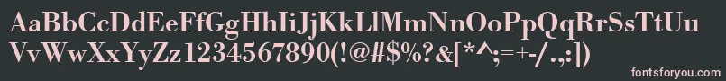 Urwbodonitmed Font – Pink Fonts on Black Background