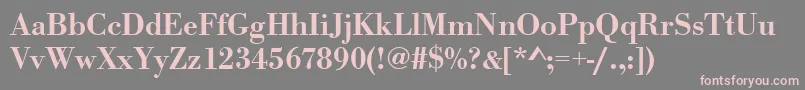 Urwbodonitmed Font – Pink Fonts on Gray Background