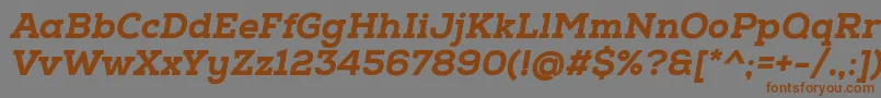 NexaSlabHeavyOblique Font – Brown Fonts on Gray Background