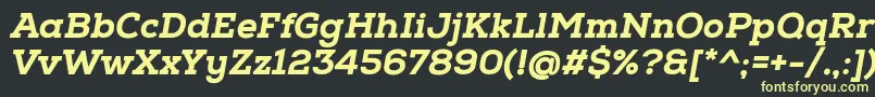 NexaSlabHeavyOblique Font – Yellow Fonts on Black Background