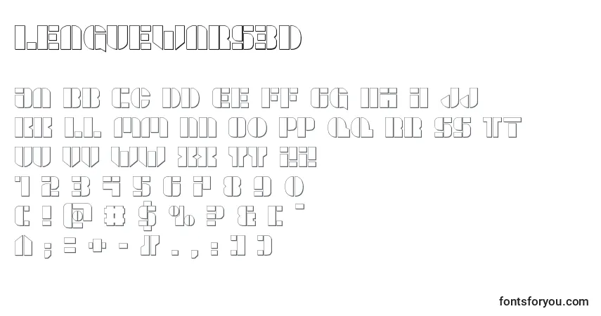 Schriftart Leaguewars3D – Alphabet, Zahlen, spezielle Symbole