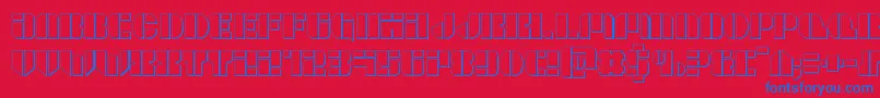 Leaguewars3D Font – Blue Fonts on Red Background