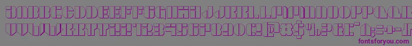 Leaguewars3D Font – Purple Fonts on Gray Background