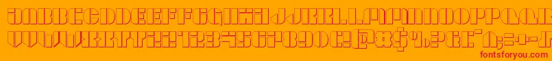 Leaguewars3D Font – Red Fonts on Orange Background