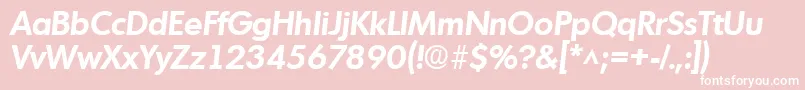 フォントMontrealBoldItalic – ピンクの背景に白い文字