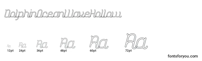 Размеры шрифта DolphinOceanWaveHollow