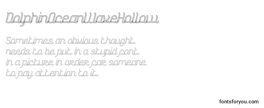 DolphinOceanWaveHollow Font