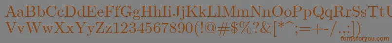 Lmroman10Regular Font – Brown Fonts on Gray Background
