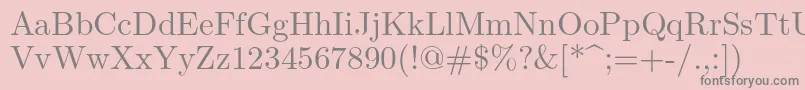 Lmroman10Regular Font – Gray Fonts on Pink Background