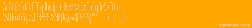 LabtopUnderscore Font – Pink Fonts on Orange Background