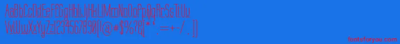 LabtopUnderscore-fontti – punaiset fontit sinisellä taustalla